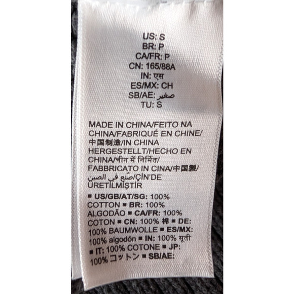 Daily Ritual Charcoal Gray Cotton Crewneck Sweater Small Preppy Classic Basic - Picture 5 of 7